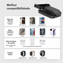 Kit Utilli Crystal: Carregador 3 em 1 MagSafe + Case Crystal de Brinde