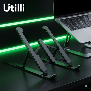 Utilli Dock Stand — Suporte Vertical em Alumínio para Laptop
