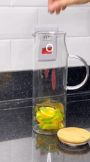 Jarra de Vidro Borossilicato Utilli – Tampa de Bambu Hermética, 1.2 Litros